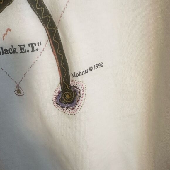 Vintage 1992 Old Pecan Street Black ET Graphic Festival T-Shirt XXL - Picture 3 of 7